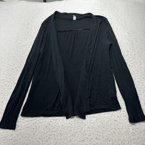 Cotton On Women's XS Open Front Lightweight Cardigan Long Sleeve Black Sweater